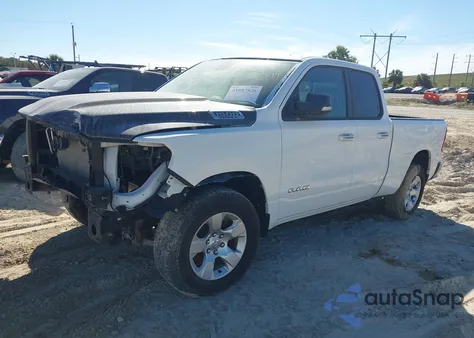 2019 Ram 1500 Big Horn/Lone Star Quad Cab 4X4 6'4 Box z USA, uszkodzony, nr VIN 1C6SRFBT5KN875502